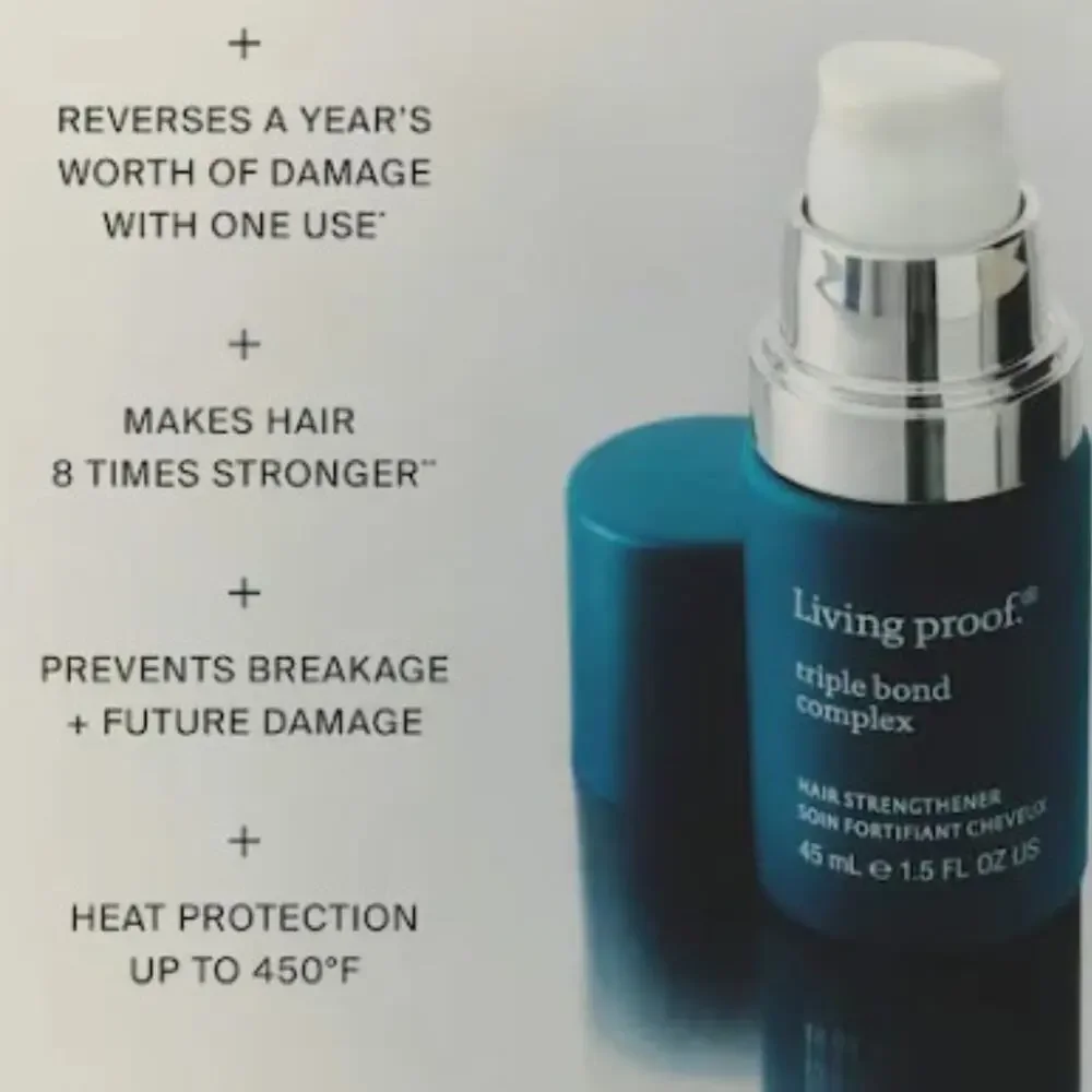 Living Proof $45 Triple Bond Complex Leave-in Hair Treatment NIB